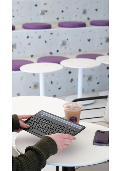 Bluetooth Kablosuz Klavye Ultra İnce Q Türkçe Dili Ev Ofis Kullanımı İçin fiyatları