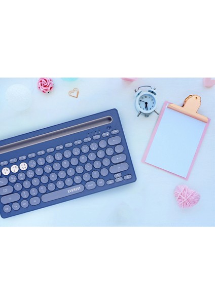 Klavye Kablosuz Bluetooth Ultra Ince Şarjlı Q Mac/win/android/ıos Uyumlu