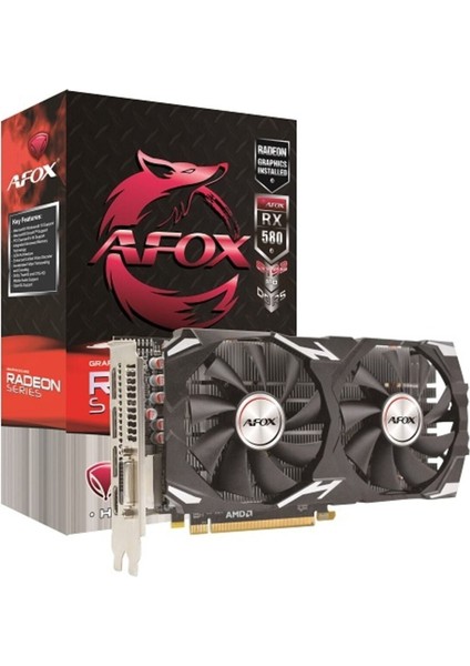 Radeon RX580 2048SP AFRX580-8192D5H3-V2 8gb Gddr5 256BIT DX12 Ekran Kartı