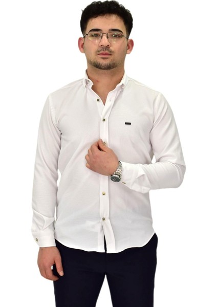 Erkek Likralı Spor Silim Fit Gömlek BGL-ST04327