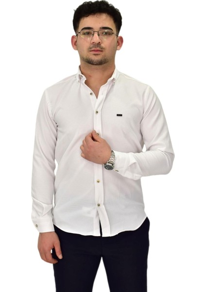 Erkek Likralı Spor Silim Fit Gömlek BGL-ST04327 fırsatları