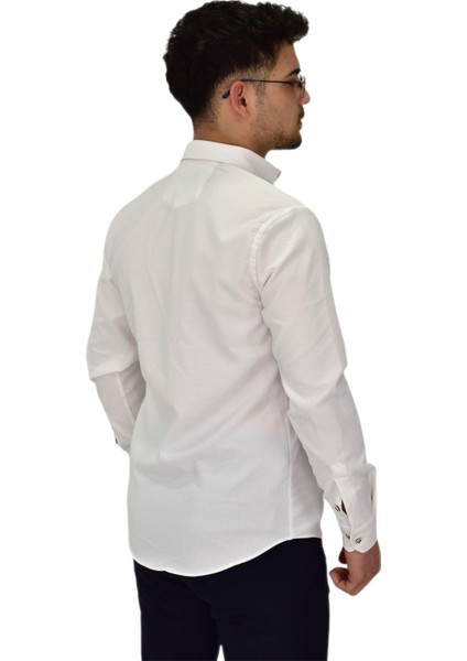 Erkek Likralı Spor Silim Fit Gömlek BGL-ST04327 indirimleri