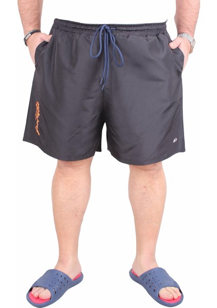 Mocgrande Büyük Beden Deniz Şortu Fantastic 25660 Sıyah