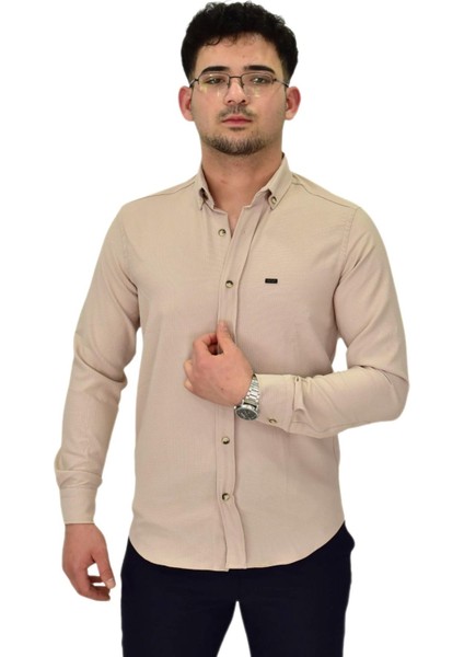 Erkek Likralı Spor Silim Fit Gömlek BGL-ST04327