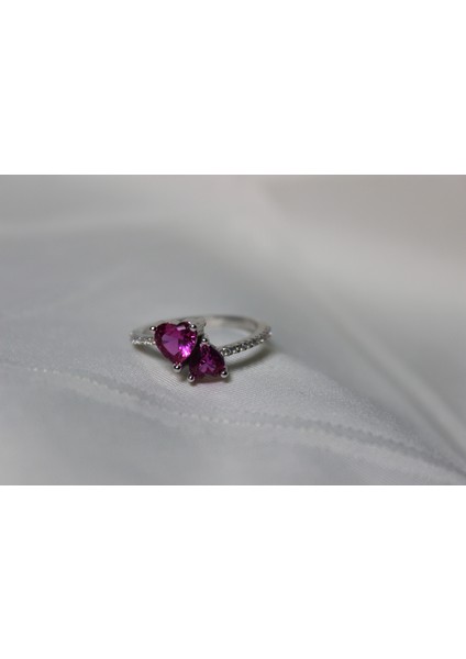 925 Ayar Gümüş Kalpli Yüzük fiyatları