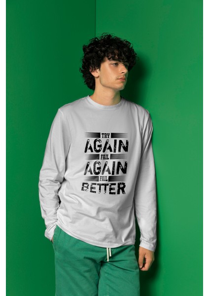 Uzunkollu Sweatshirt Baskılı