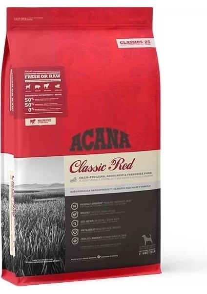 Classics Red Düşük Tahıllı Etli ve Sebzeli Yetişkin Köpek Maması 14.5 kg