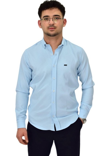 Erkek Likralı Spor Silim Fit Gömlek BGL-ST04327