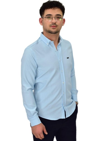 Erkek Likralı Spor Silim Fit Gömlek BGL-ST04327 modelleri
