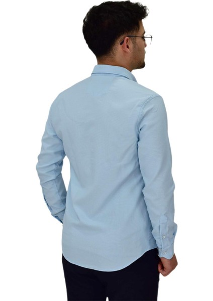 Erkek Likralı Spor Silim Fit Gömlek BGL-ST04327 fırsatları