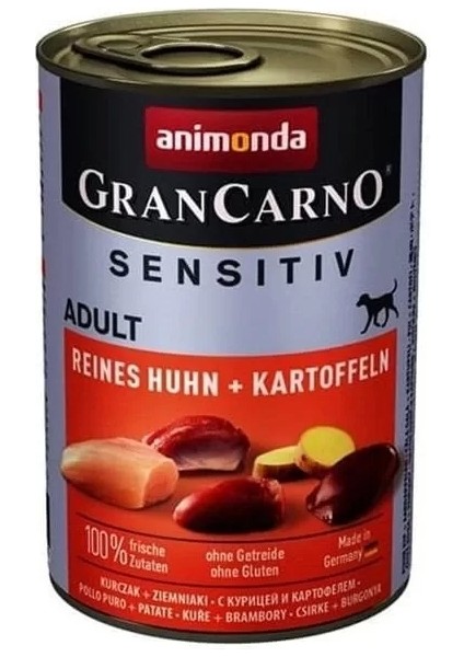 Gran Carno Sensitive Tavuklu ve Patatesli Yetişkin Köpek Konservesi 400 gr