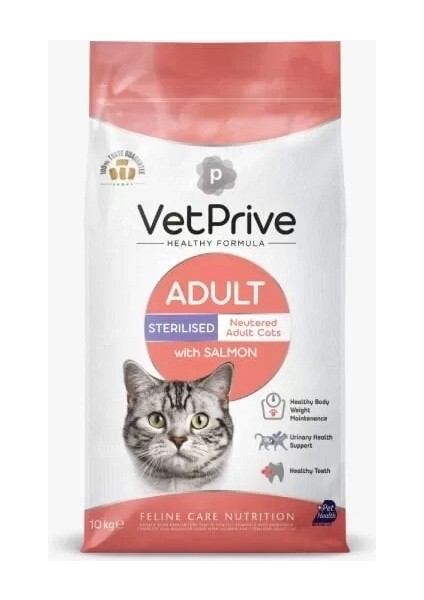 Sterilised Somonlu Yetişkin Kısırlaştırılmış Kedi Maması 10 kg