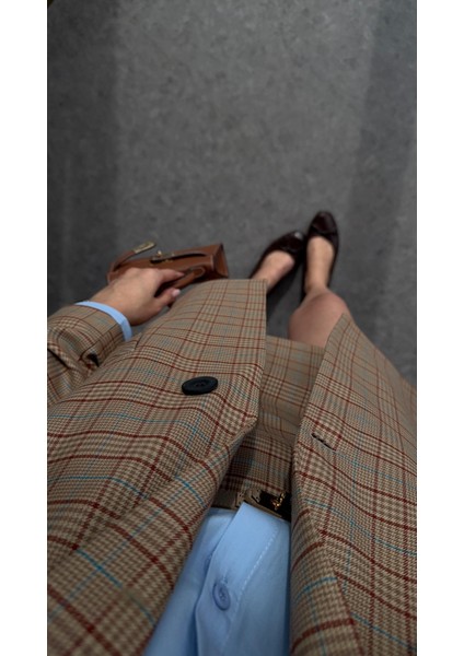 Ekose Blazer Ceket