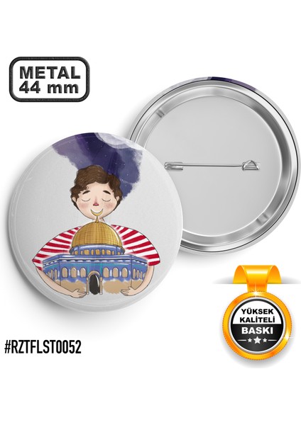 Mescid-İ Aksa Çocuk İğneli Rozet 44 mm