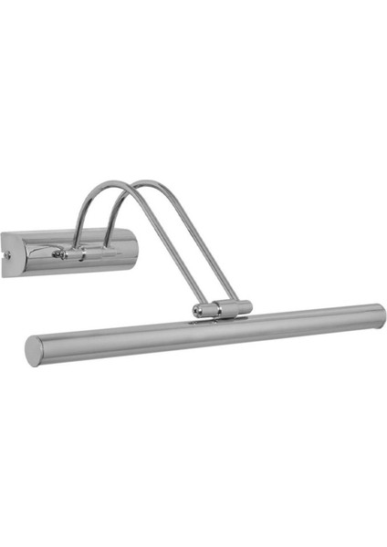 Krom Kasa 35 cm Ayna ve Tablo Üstü Şarj Edilebilir Type-C Girişli Flüt Aplik