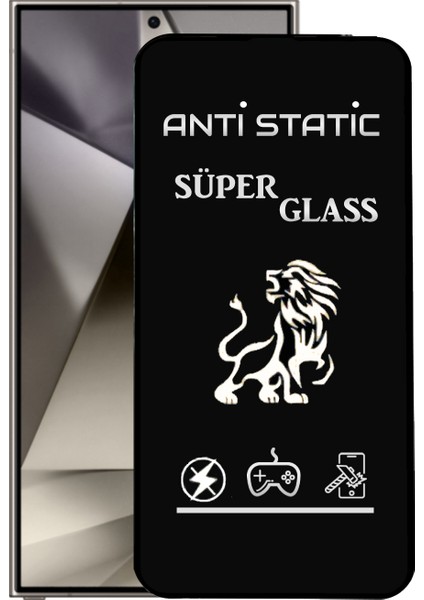 Samsung Galaxy S25 Ultra Tam Kaplayan Anti Statik Dayanıklı Süper Cam Ekran Koruyucu