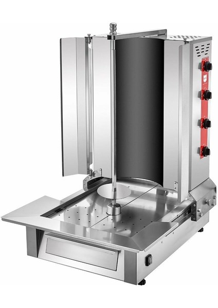 4 Radyanlı Alttan Motorlu Oval Camlı Elektrikli Döner Ocağı