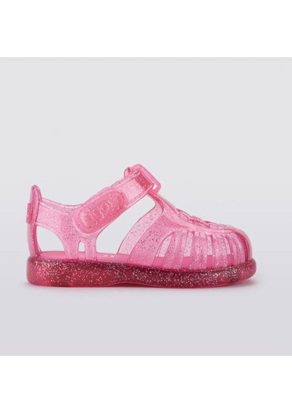 Tobby Gloss Glitter Kız Çocuk Fuşya Simli Sandalet