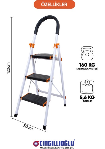 CA-153 Hauslife 3 Basamaklı Ev ve Iş Merdiveni