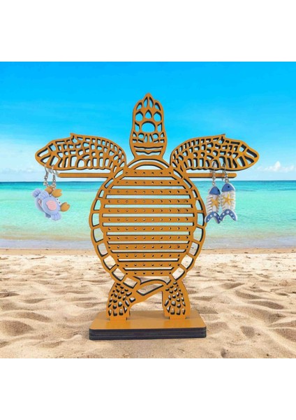 Ahşap Çift Yönlü 2 Renkli Küpe Takı Düzenleyici Organizer Stand modelleri