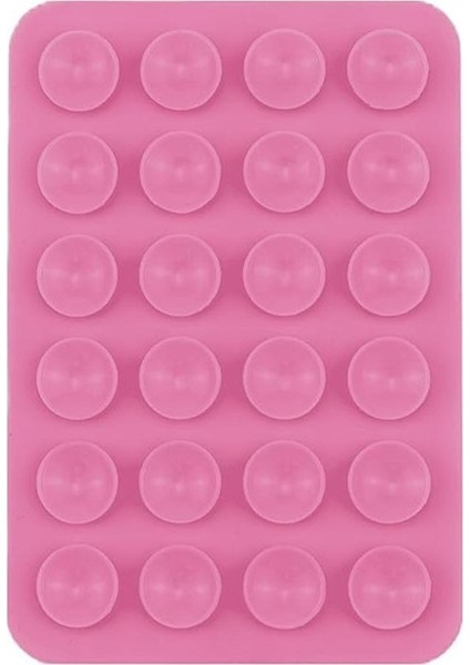 Gear5 Vantuzlu Silikon Telefon Tutucu Pembe