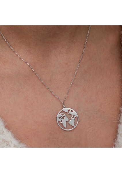 Gümüş Dünya Kadın Kolye indirimleri