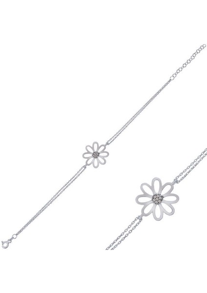 Gümüş Çiçek Bileklik