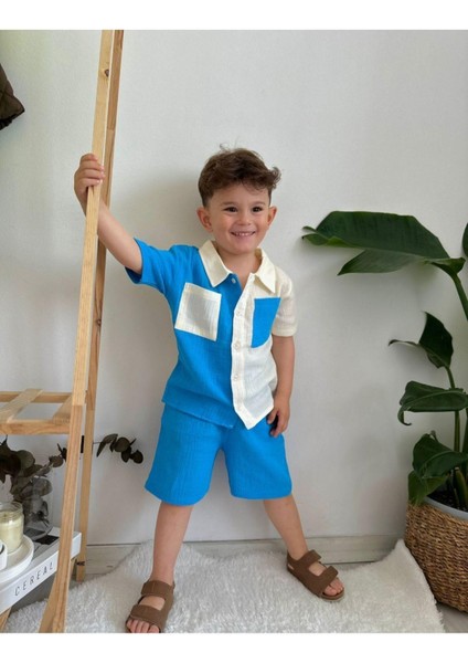 Müslin Gömlek Şortlu Takım