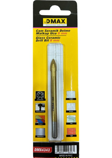 Cam Seramik Delme Matkap Ucu 8 mm