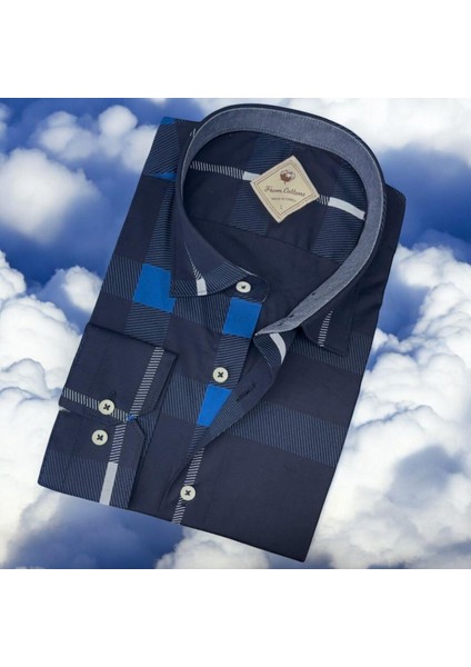 Pamuklu Uzun Kollu Siyah Erkek Gömlek (Slim Fit Kalıp)