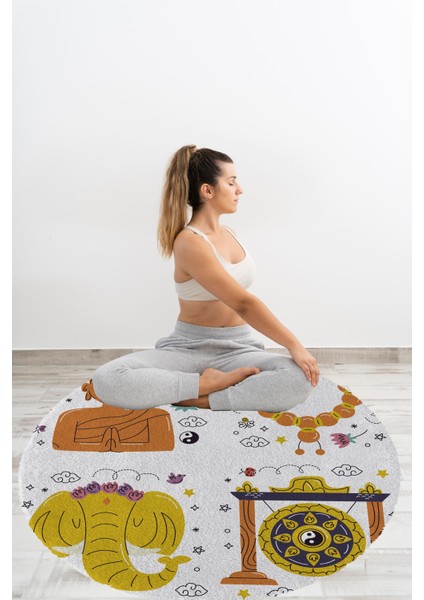 Yoga, Meditasyon,burçlar ve Mandala Temalı, Meditasyon Halısı 115