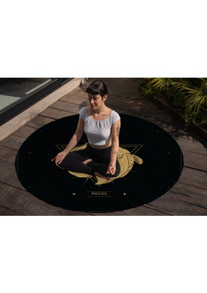 Yoga, Meditasyon,burçlar ve Mandala Temalı, Meditasyon Halısı 111