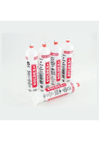 Büro Ev Hobi İş Atölyesi İçin 25 gr 1,2 mm 5 Kanallı Tüp Lehim