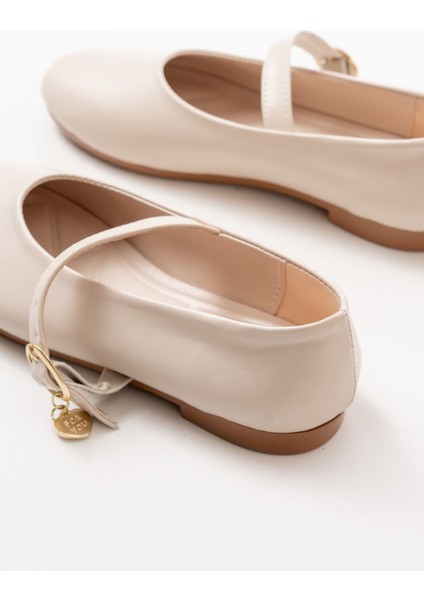 İNF-324 Bej Baretli Tokalı Günlük Kadın Babet indirimleri