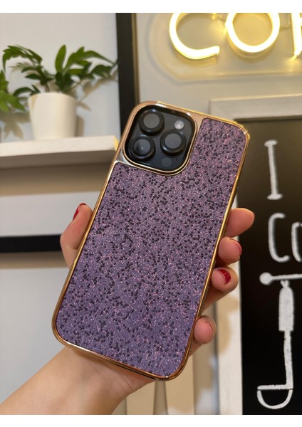 iPhone 14 Pro Simli Taşlı Premium Kılıf