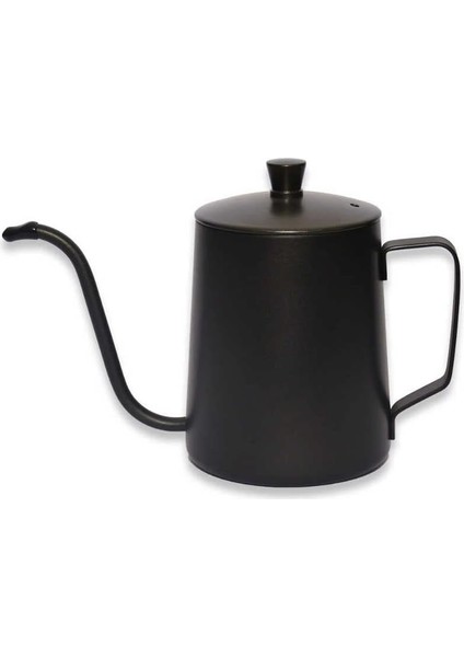 Ev Baristası Kahve Gooseneck Kettle - Çelik Kahve Demleme Dripper Kettle - Paslanmaz Çelik - 600 ml