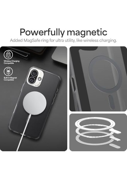 Spigen Ciel iPhone 16 Plus Kılıf Ultra Sheer Mag Magsafe Özellikli Space Gray - ACS08250