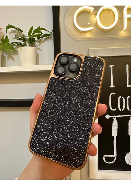 iPhone 14 Pro Simli Taşlı Premium Kılıf
