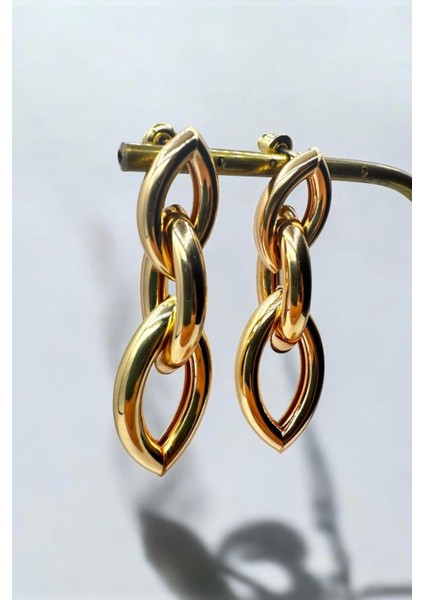 Premium Seri 3'lü Yaprak Model Iğneli Kararmaz Kadın Küpe fiyatları