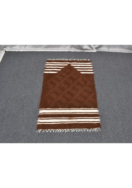 Yeni El Dokuma Namazlık Seccade Tiftik Yün Siirt Battaniyesi Kilim 5774