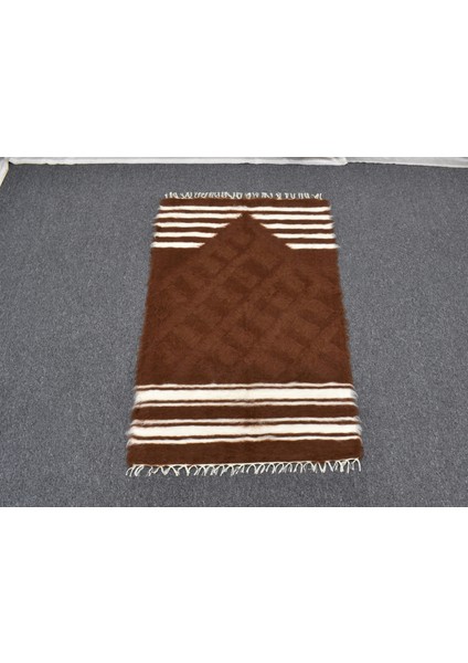 Yeni El Dokuma Namazlık Seccade Tiftik Yün Siirt Battaniyesi Kilim 5774