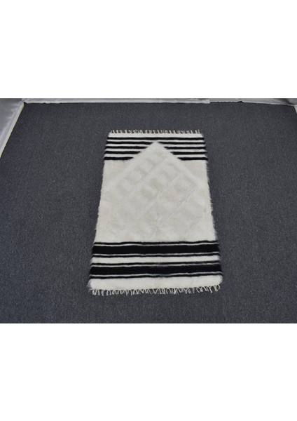 Yeni El Dokuma Namazlık Seccade Tiftik Yün Siirt Battaniyesi Kilim 5766