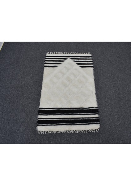 Yeni El Dokuma Namazlık Seccade Tiftik Yün Siirt Battaniyesi Kilim 5766