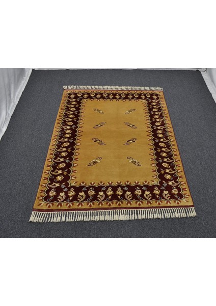 Yeni El Dokuma Otantik Kirman Balıkesir Antik Yörük Yün Halı 5713