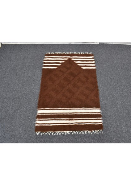 Yeni El Dokuma Namazlık Seccade Tiftik Yün Siirt Battaniyesi Kilim 5774