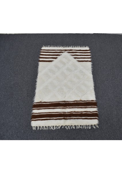 Yeni El Dokuma Namazlık Seccade Tiftik Yün Siirt Battaniyesi Kilim 5768