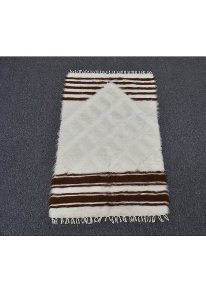 Yeni El Dokuma Namazlık Seccade Tiftik Yün Siirt Battaniyesi Kilim 5768