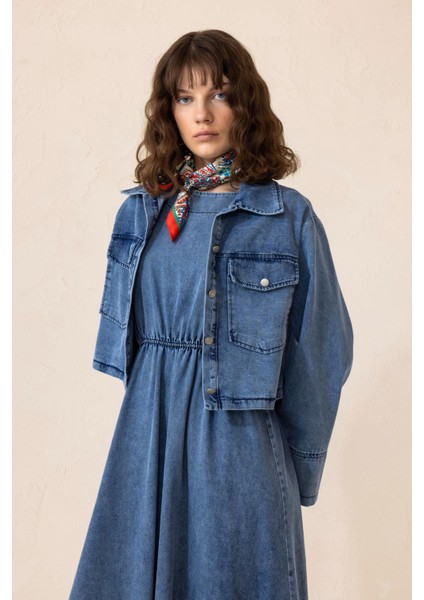 Ceket Elbise Denim Ikili Takım Mavi 9303-TK indirimleri