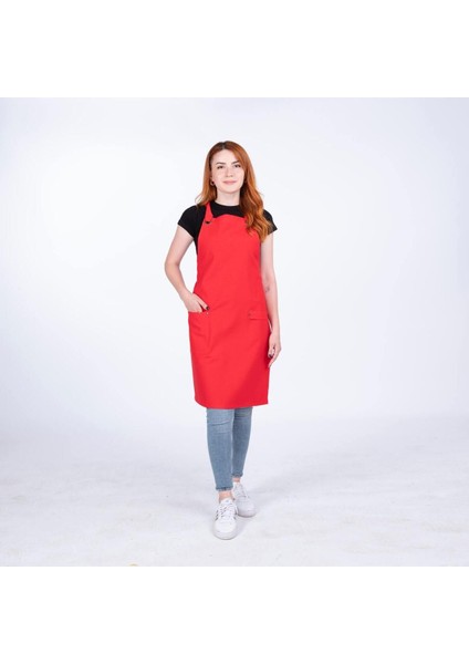 Kırmızı Kişiye Özel Su Itici Atölye Seramik Resim Barista Garson Güzellik Salonu Chef Mutfak Önlüğü fırsatları