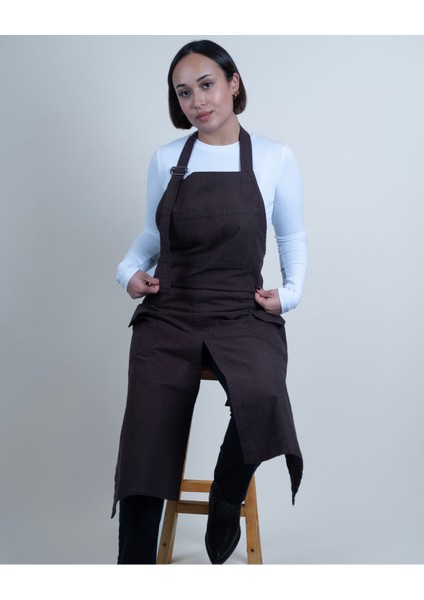 Boyundan Ayarlanabilir Çift Kullanımlı Şef Garson Barista Mutfak Atölye Çömlek Iş Hobi Önlüğü fırsatları